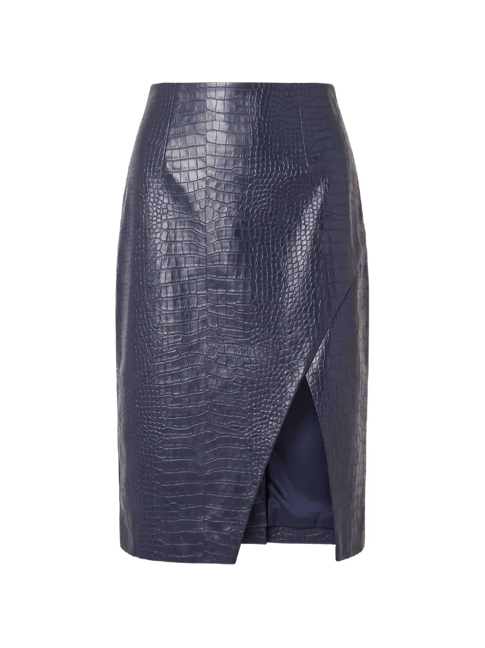 Nicholas croc-effect midi skirt