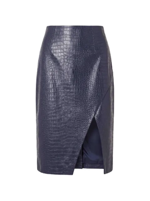 Nicholas croc-effect midi skirt