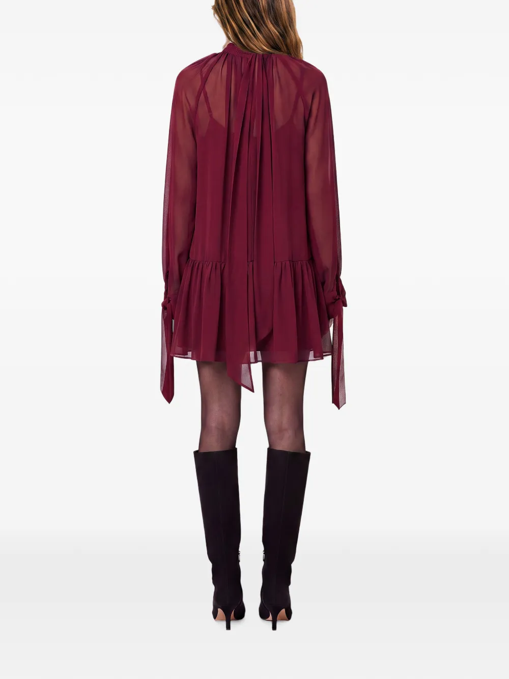 Nicholas Mini-jurk met ruches Rood