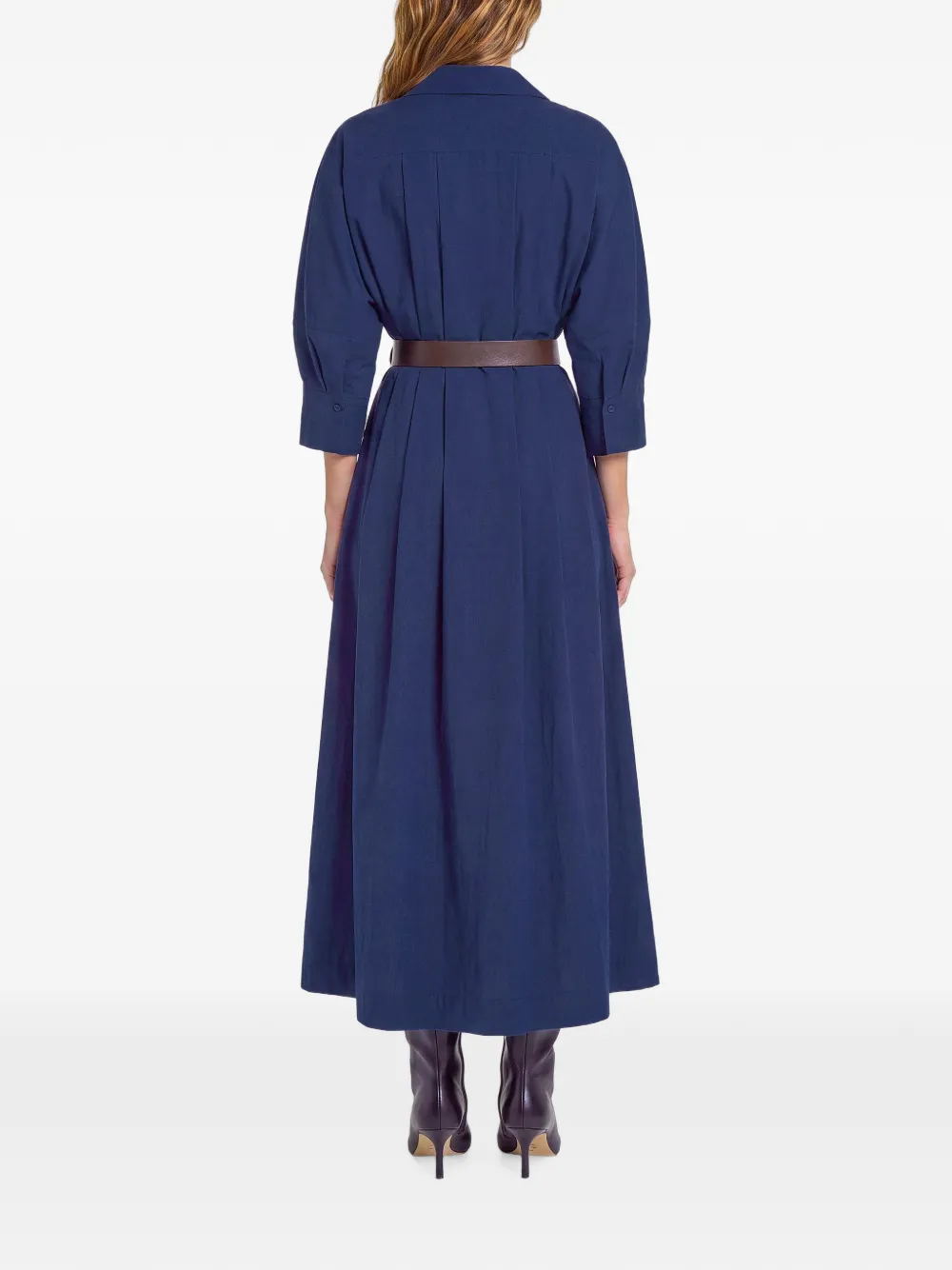 Nicholas Lana geplooide maxi-jurk met ceintuur Blauw