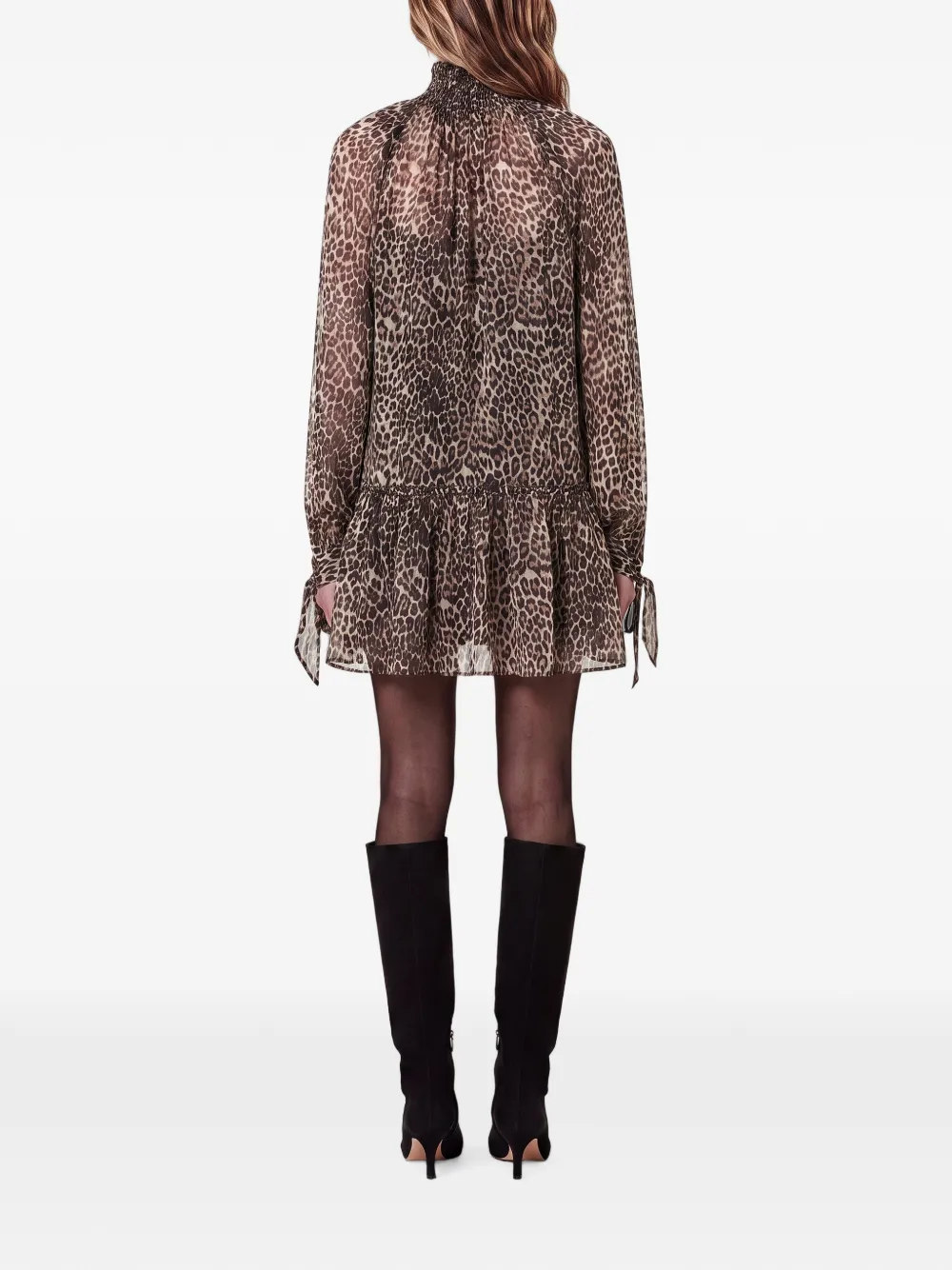 Nicholas Mini-jurk met luipaardprint Bruin