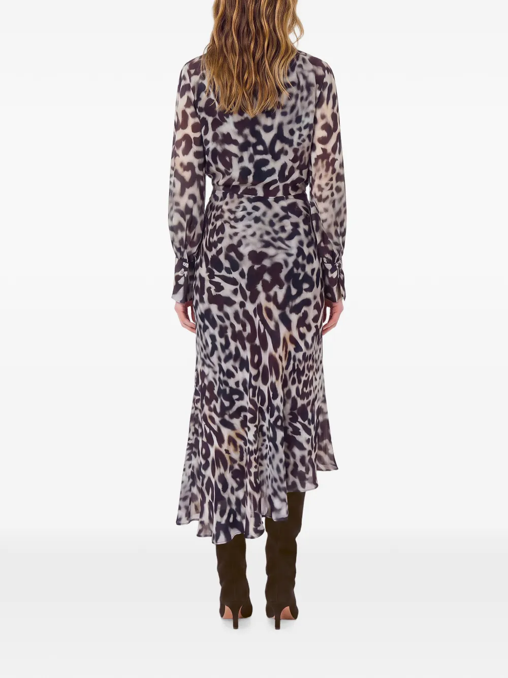 Nicholas Jurk met luipaardprint Bruin