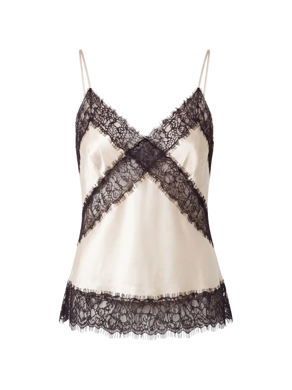 Nicholas lace-trim top - Toni neutri