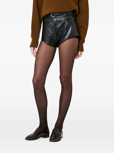 Nicholas leather high-cut shorts