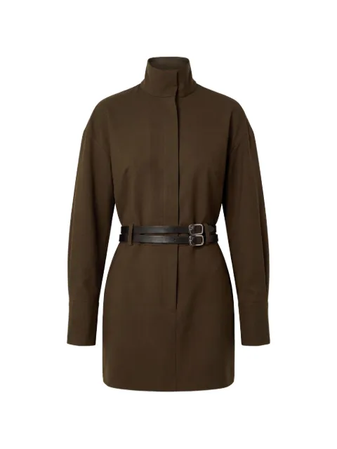 Nicholas belted high-neck mini dress