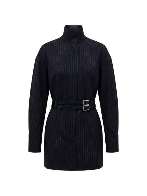 Nicholas belted pinstripe mini dress