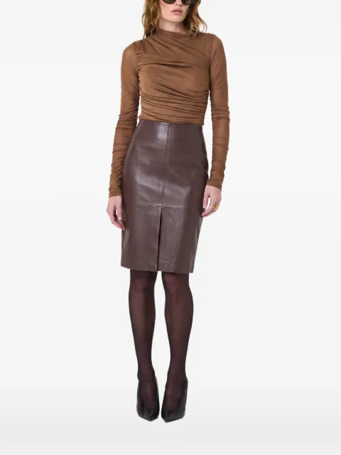 Nicholas ruched long-sleeve top