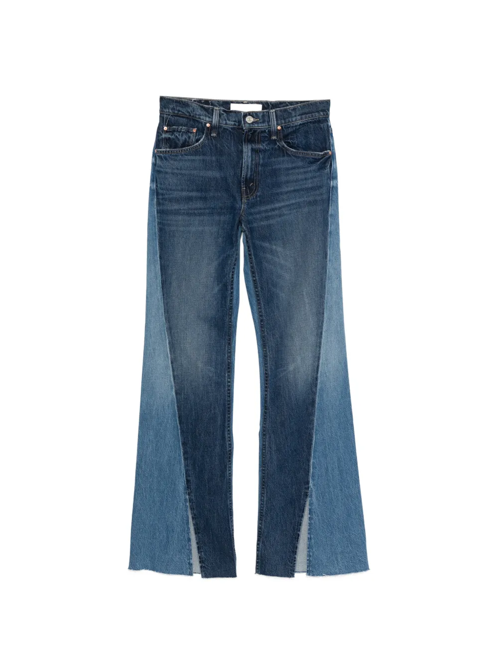 MOTHER The Bookie slit twist heel fray jeans - Blu