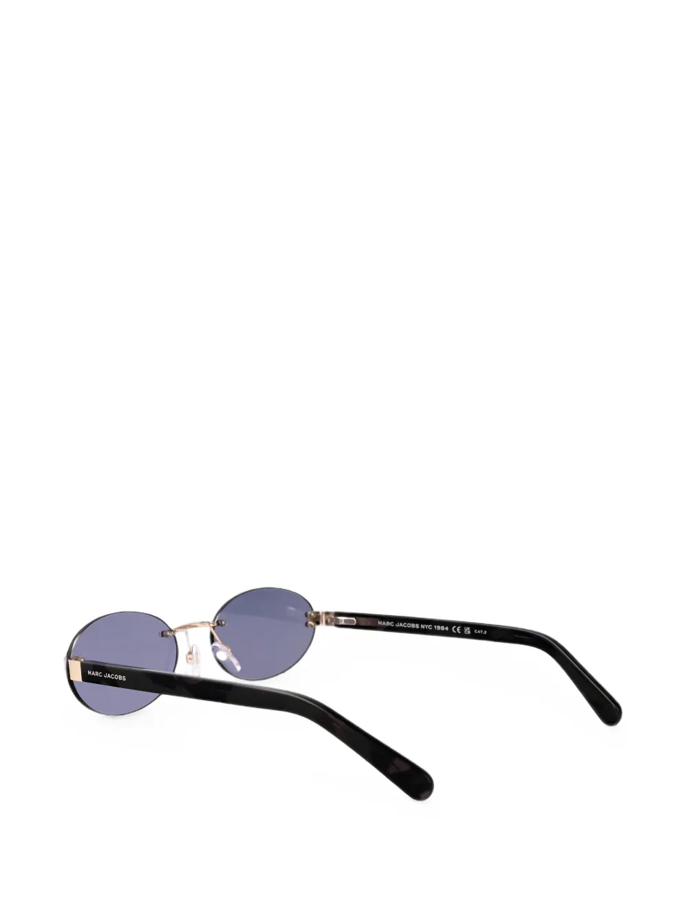 Marc Jacobs Eyewear Zonnebril met randloos ovalen montuur Goud