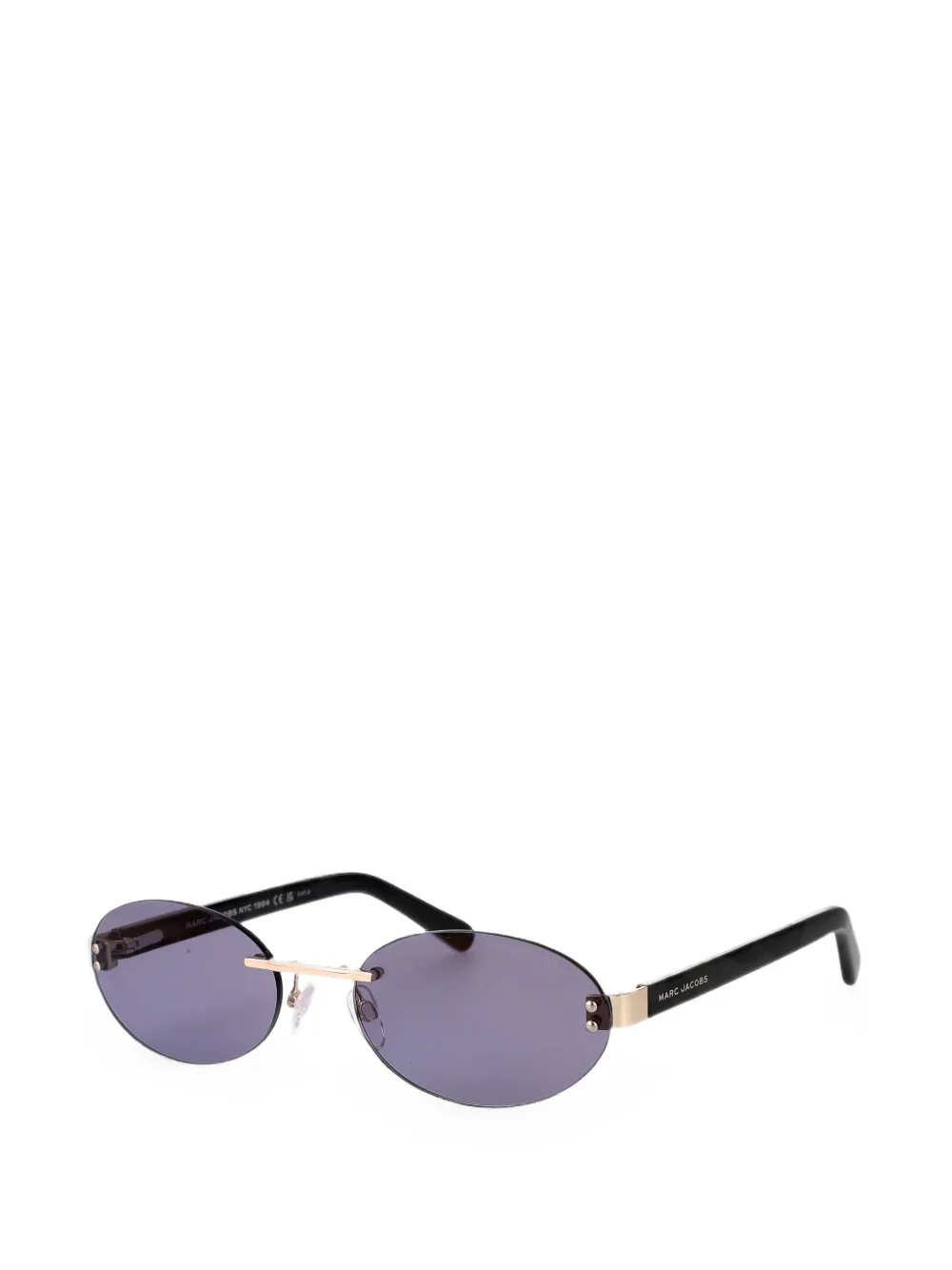 Marc Jacobs Eyewear Zonnebril met randloos ovalen montuur Goud