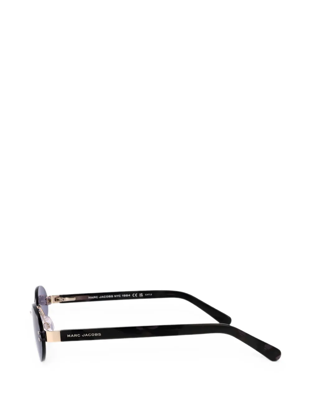 Marc Jacobs Eyewear Zonnebril met randloos ovalen montuur Goud