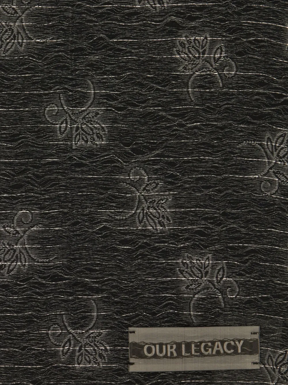 OUR LEGACY Ornate sjaal Zwart