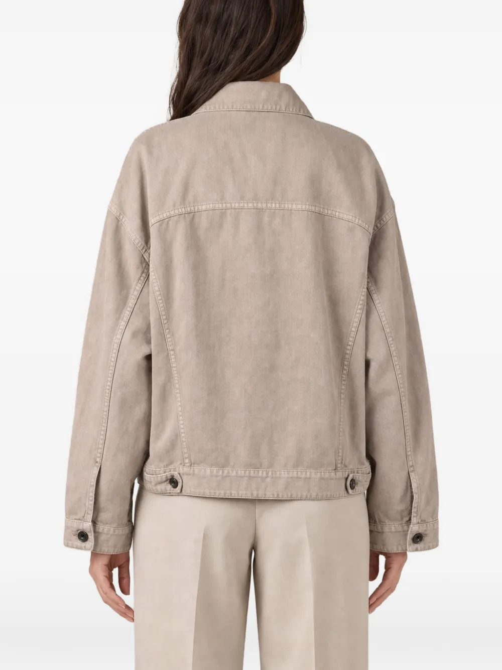Brunello Cucinelli button-front flap-pocket jacket Beige