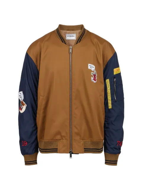 Iceberg embroidered colour-block jacket