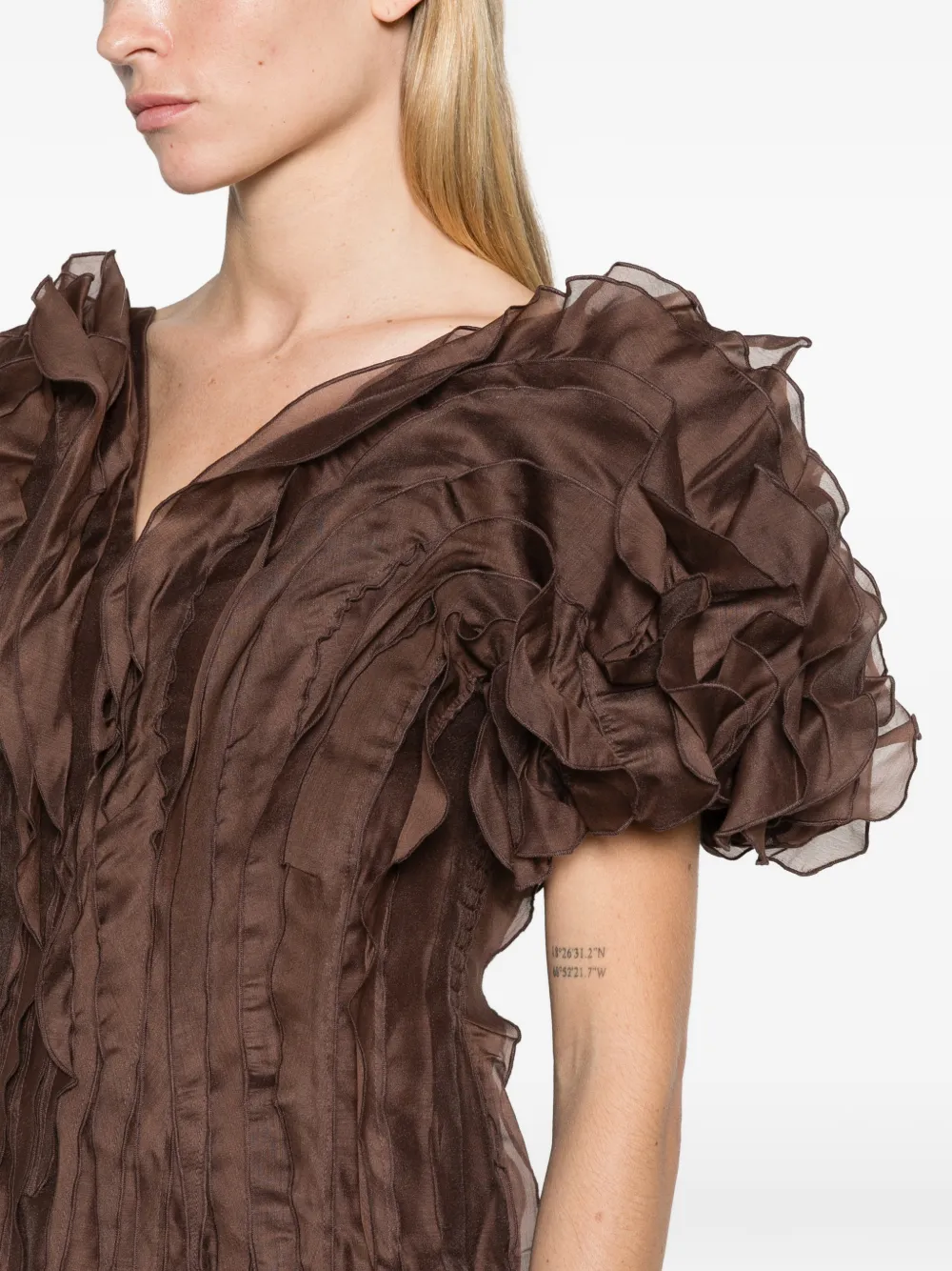Aje Seraphina midi-jurk Bruin