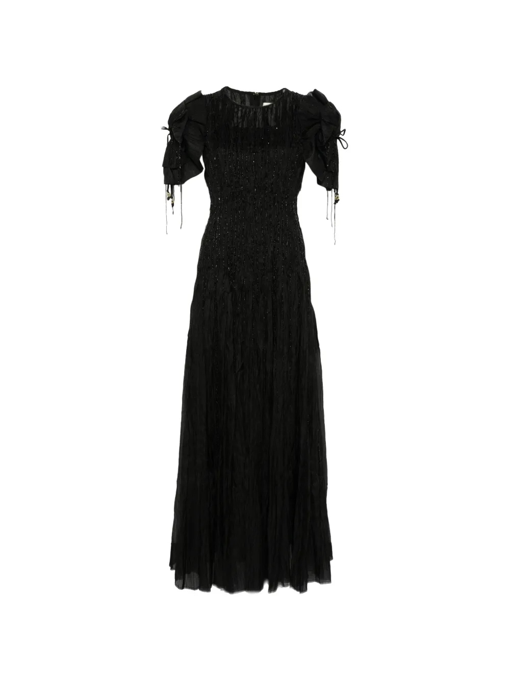 Aje Hazel embellished pleated maxi dress - Black