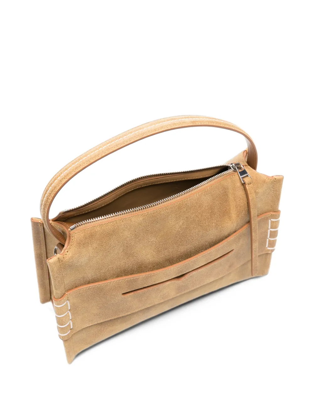 JW Anderson Loafer waxed suede tote bag Beige