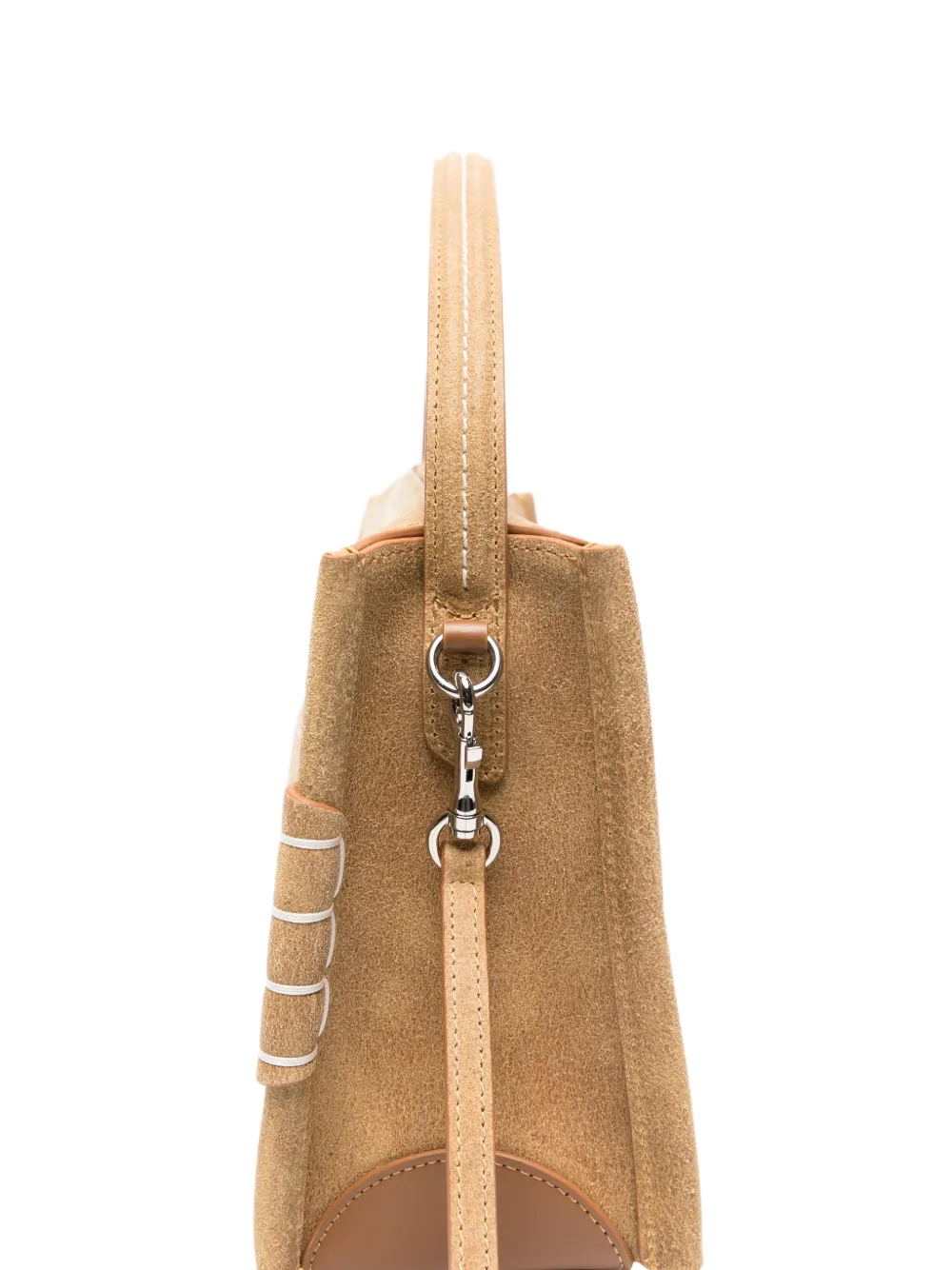 JW Anderson Loafer waxed suede tote bag Beige