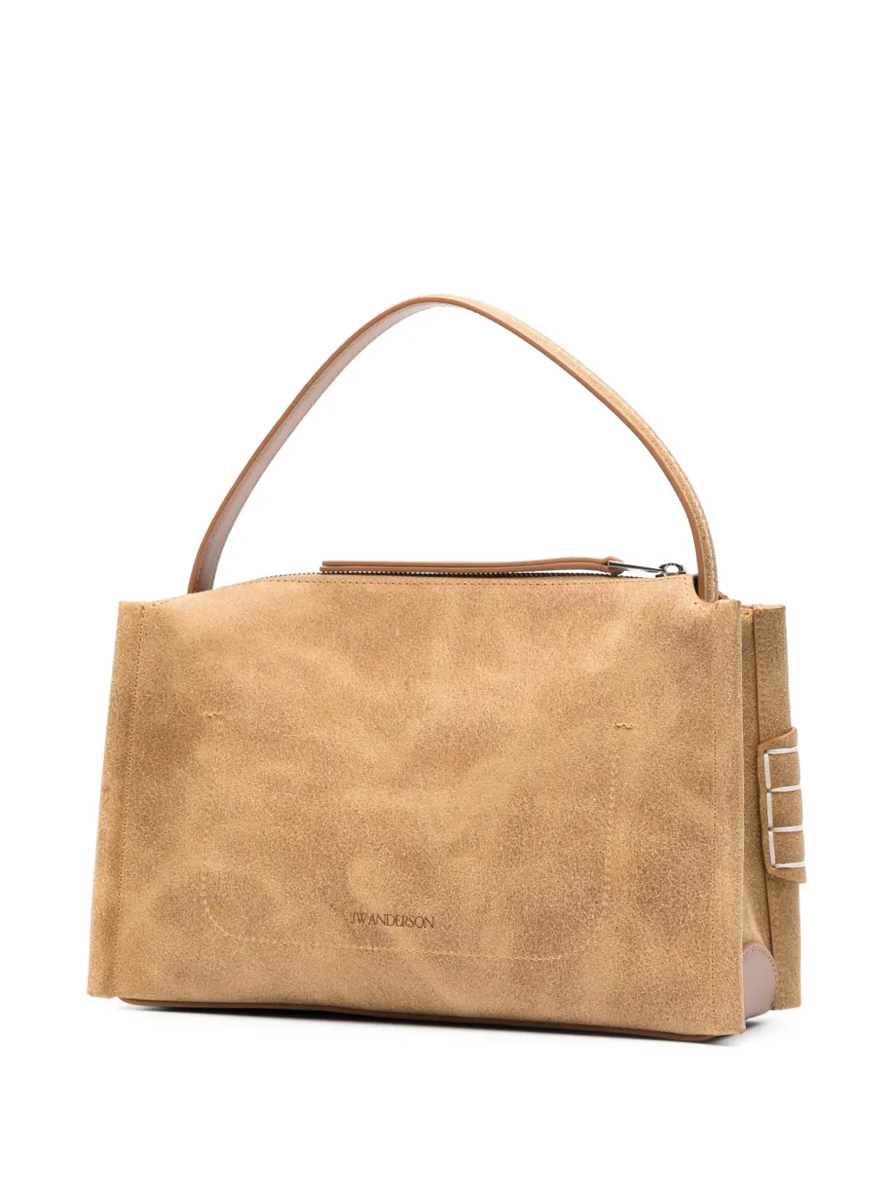 JW Anderson Loafer waxed suede tote bag Beige