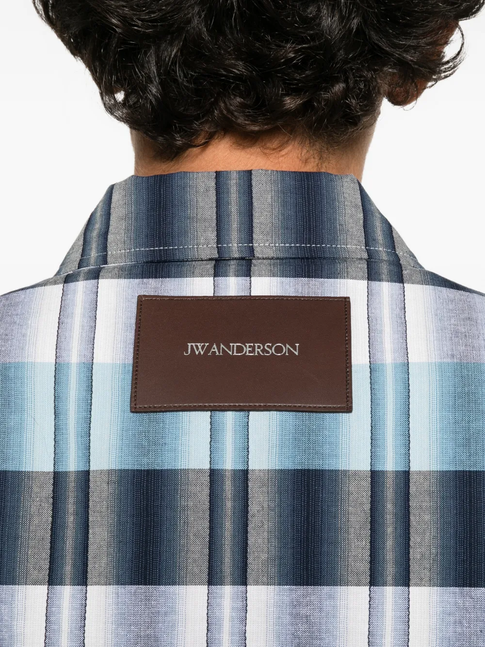 JW Anderson check zip-up blouson jacket Blauw