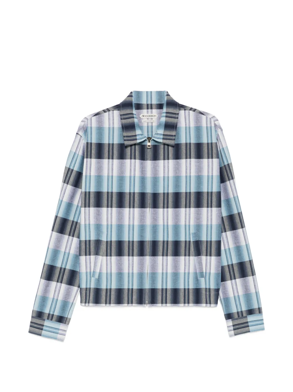 JW Anderson check zip-up blouson jacket Blauw