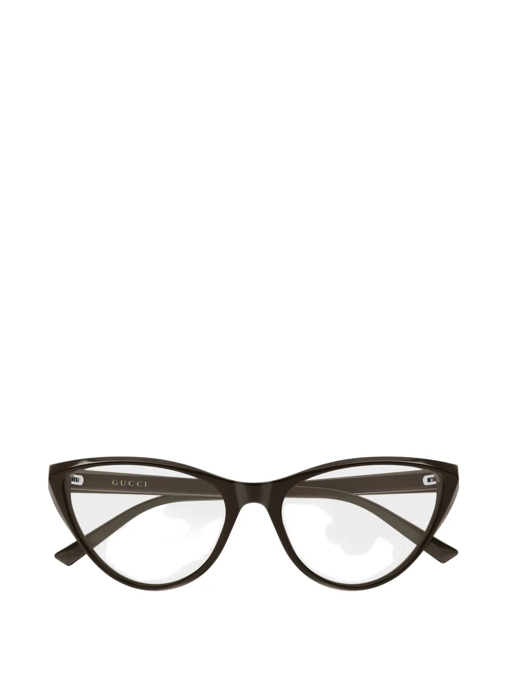 Gucci Eyewear cat-eye frame glasses - Marrone