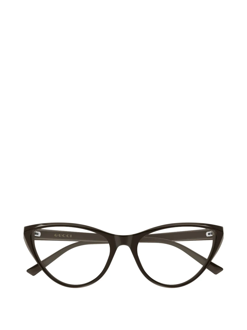 Gucci Eyewear cat-eye frame glasses - Marrone