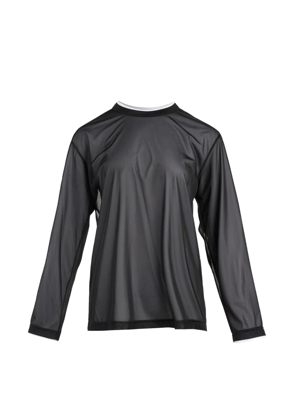 Comme Des Garçons sheer layered T-shirt Zwart