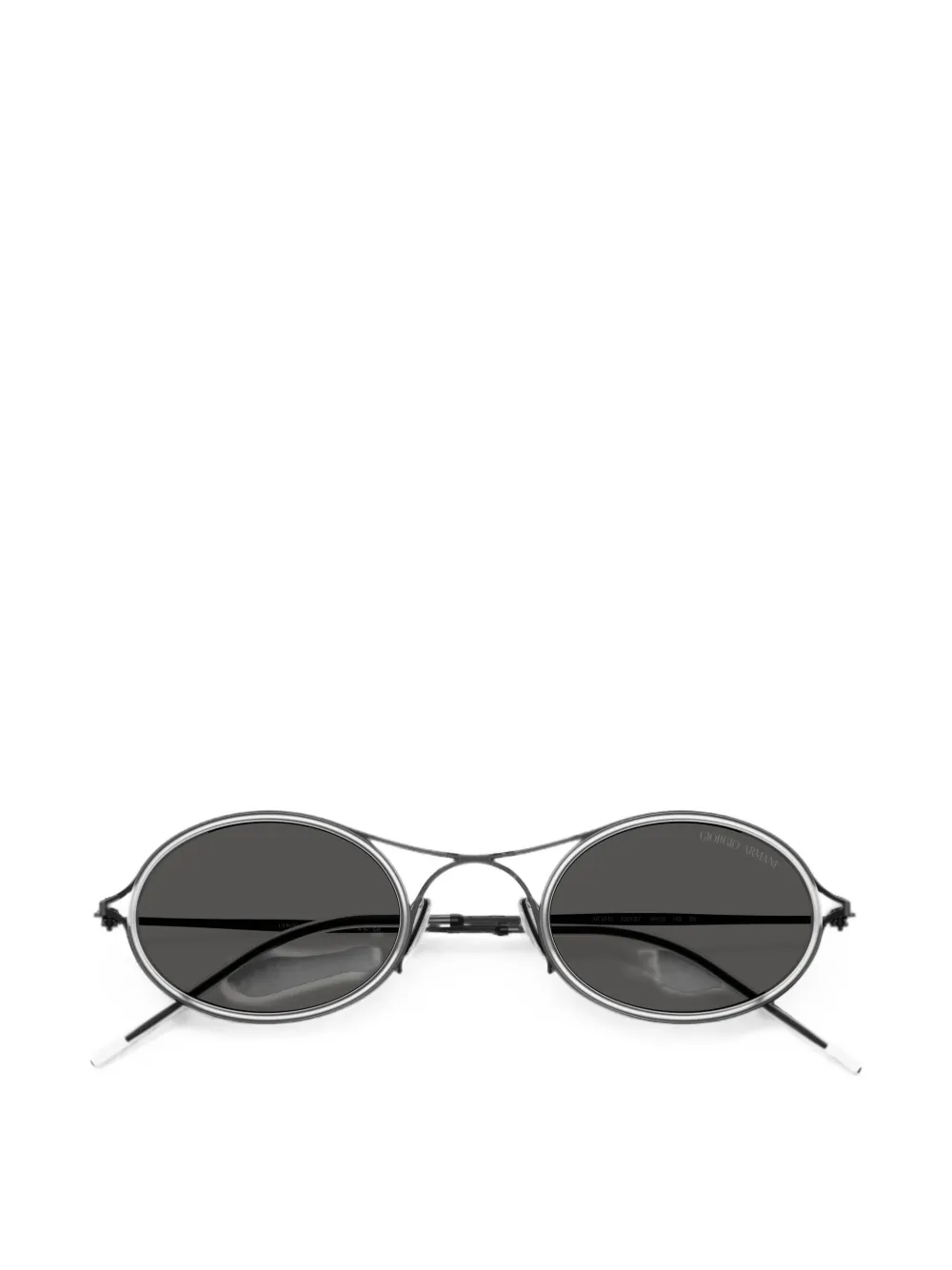 Giorgio Armani Zonnebril met ovalen montuur Zwart