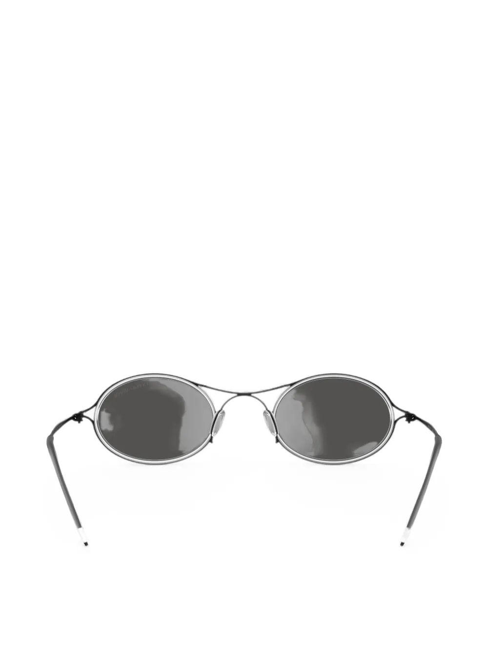 Giorgio Armani Zonnebril met ovalen montuur Zwart