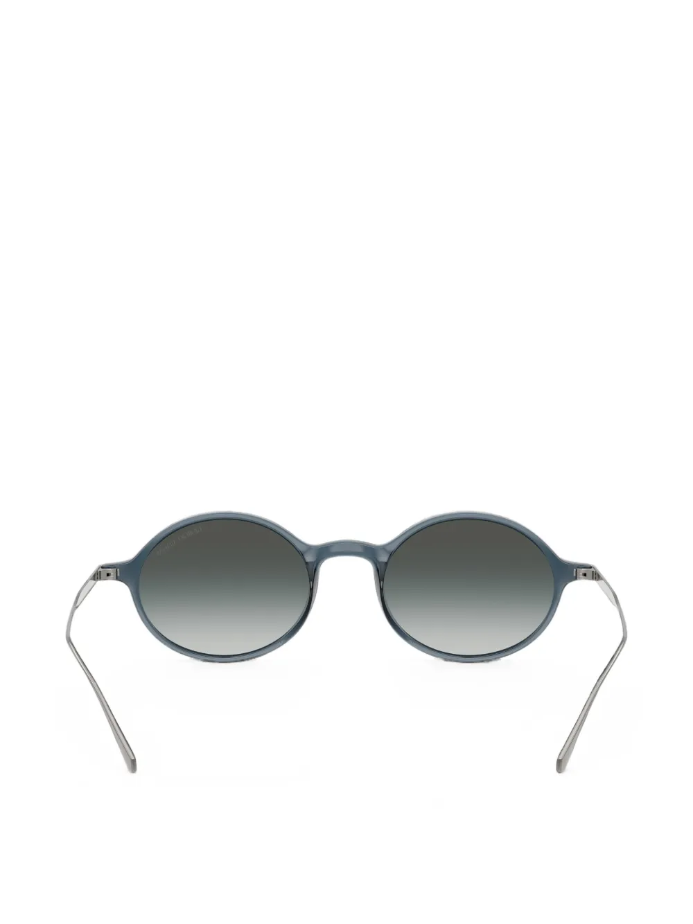Giorgio Armani Zonnebril met ovalen montuur Blauw