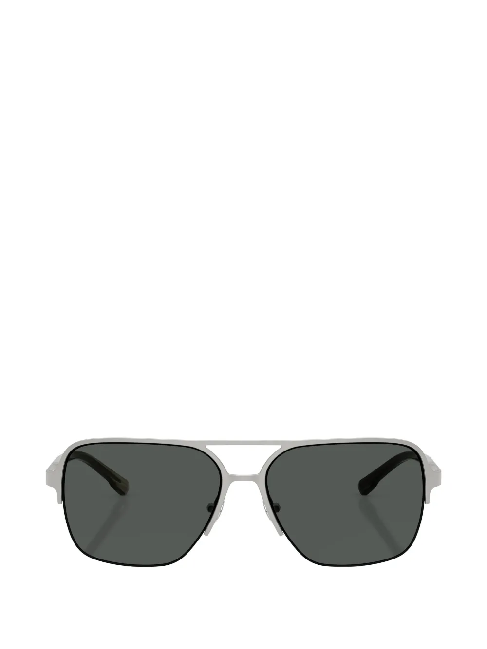 Brooks Brothers pilot-frame semi-rim sunglasses