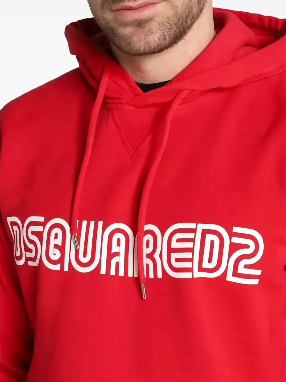 DSQUARED2 logo-print hoodie Rood