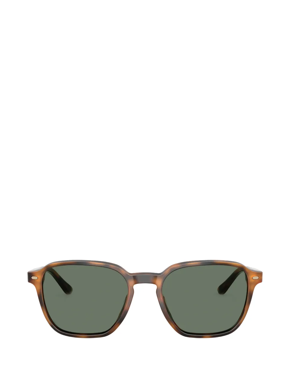 Brooks Brothers tortoise-effect squared-frame sunglasses