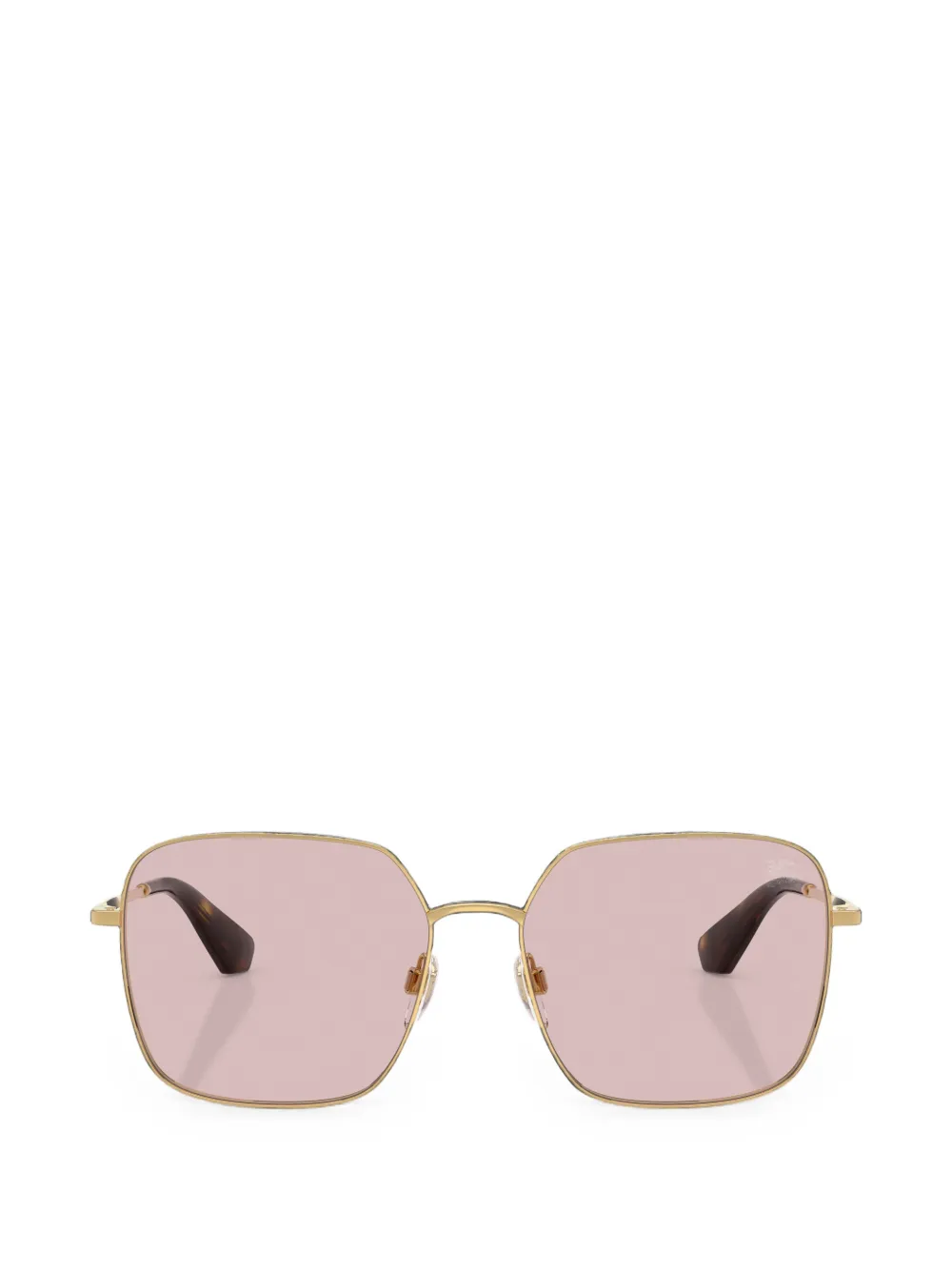 Burberry check-engraved square-frame sunglasses