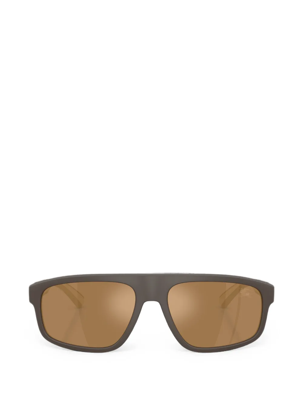 Burberry Check-print rectangle-frame sunglasses · 57