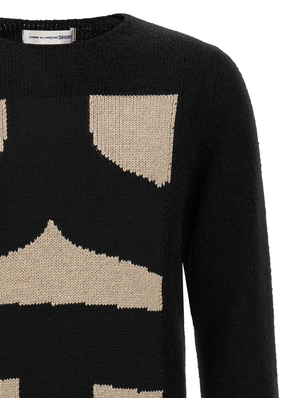 Comme Des Garçons Shirt Intarsia trui Zwart