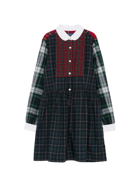 POLO RALPH LAUREN KIDS patchwork tartan-print dress