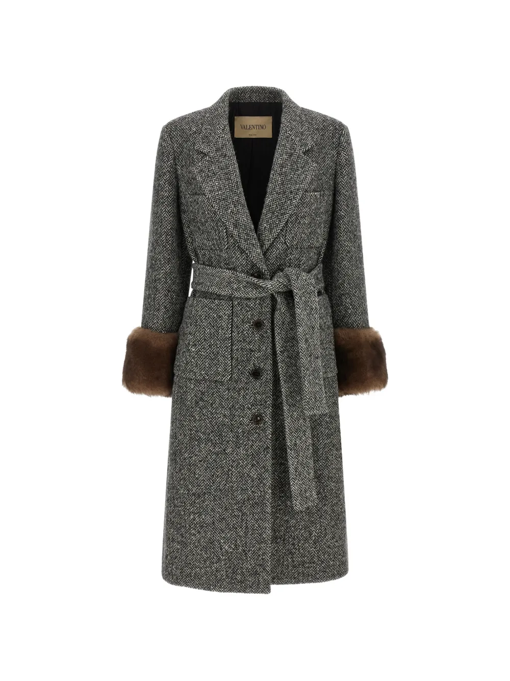Valentino Garavani Mossi chevron-motif coat