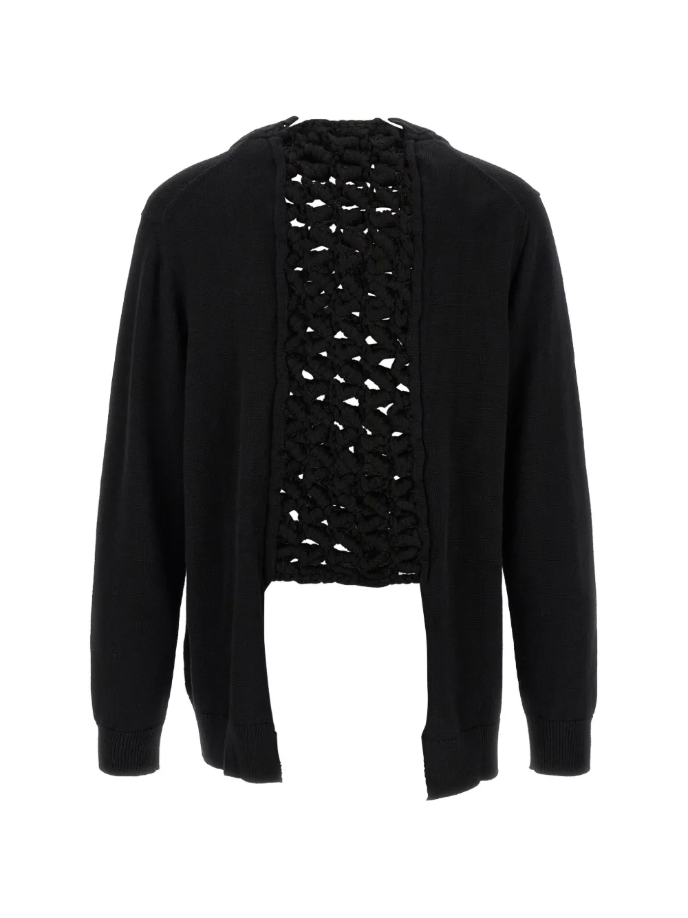 Comme des Garçons Homme Plus Opengebreid vest met vlakken Zwart