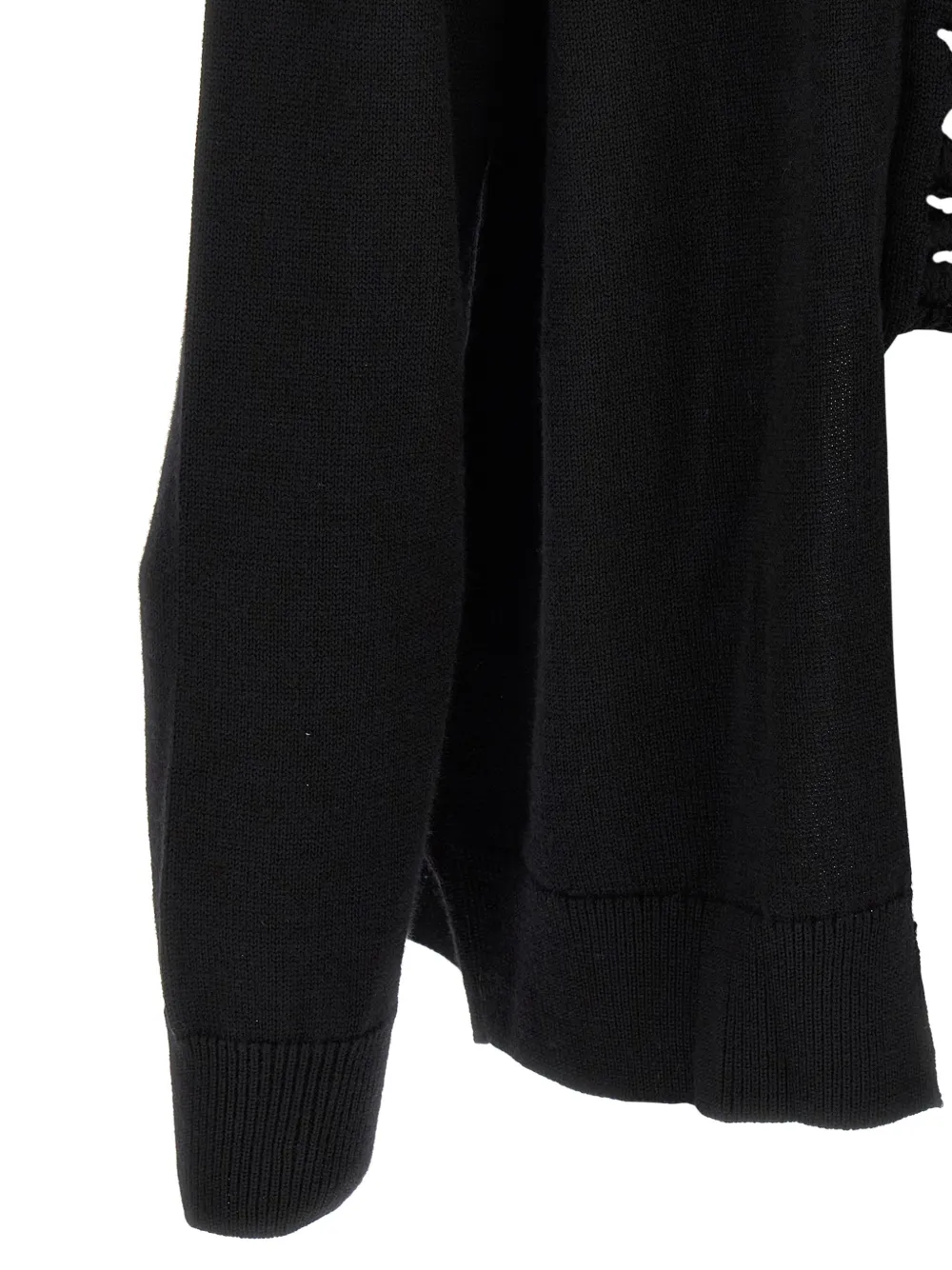 Comme des Garçons Homme Plus Opengebreid vest met vlakken Zwart