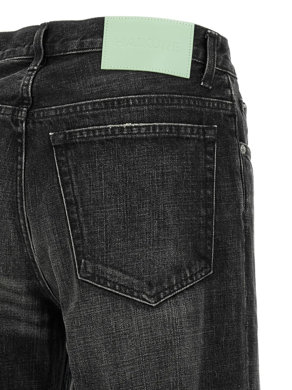 Haikure Claire jeans met vlakken en uitlopende pijpen Zwart