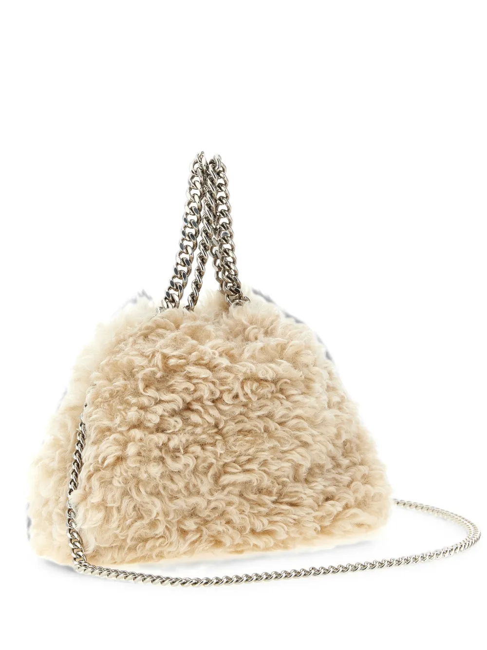 Stella McCartney mini Falabella shearling-effect tote bag · OS