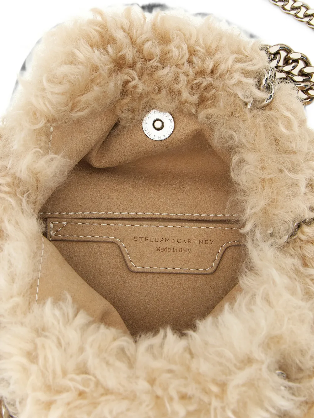 Stella McCartney Mini Falabella shopper met lammy-effect Beige