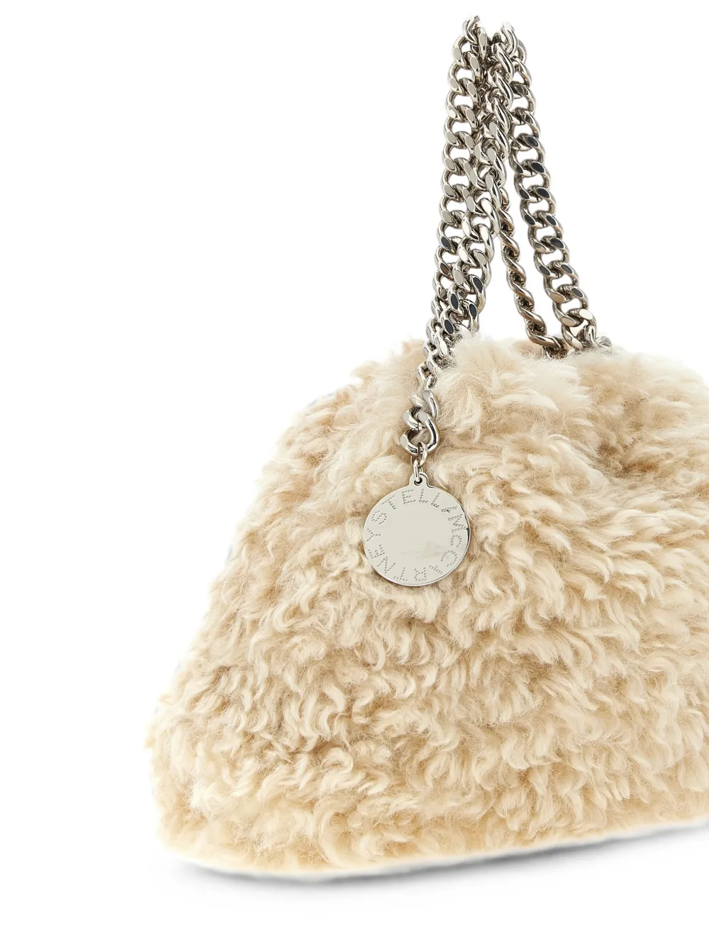 Stella McCartney Mini Falabella shopper met lammy-effect Beige