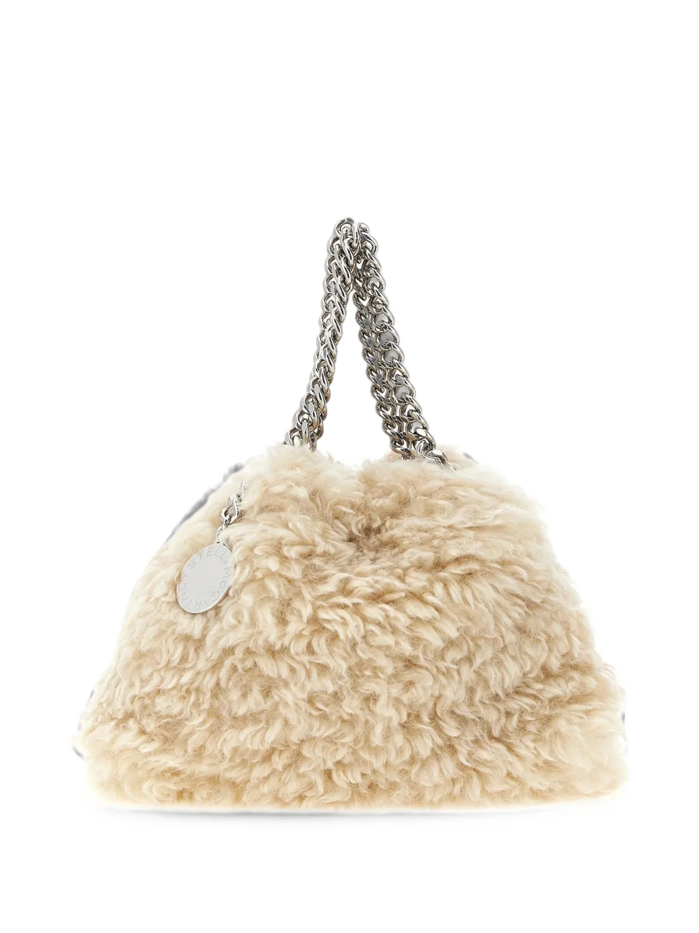 Stella McCartney Mini Falabella shopper met lammy-effect Beige