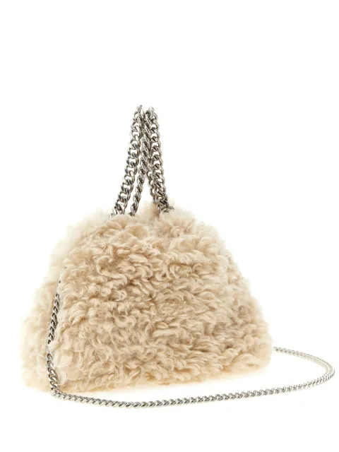 Stella McCartney mini Falabella shearling-effect tote bag