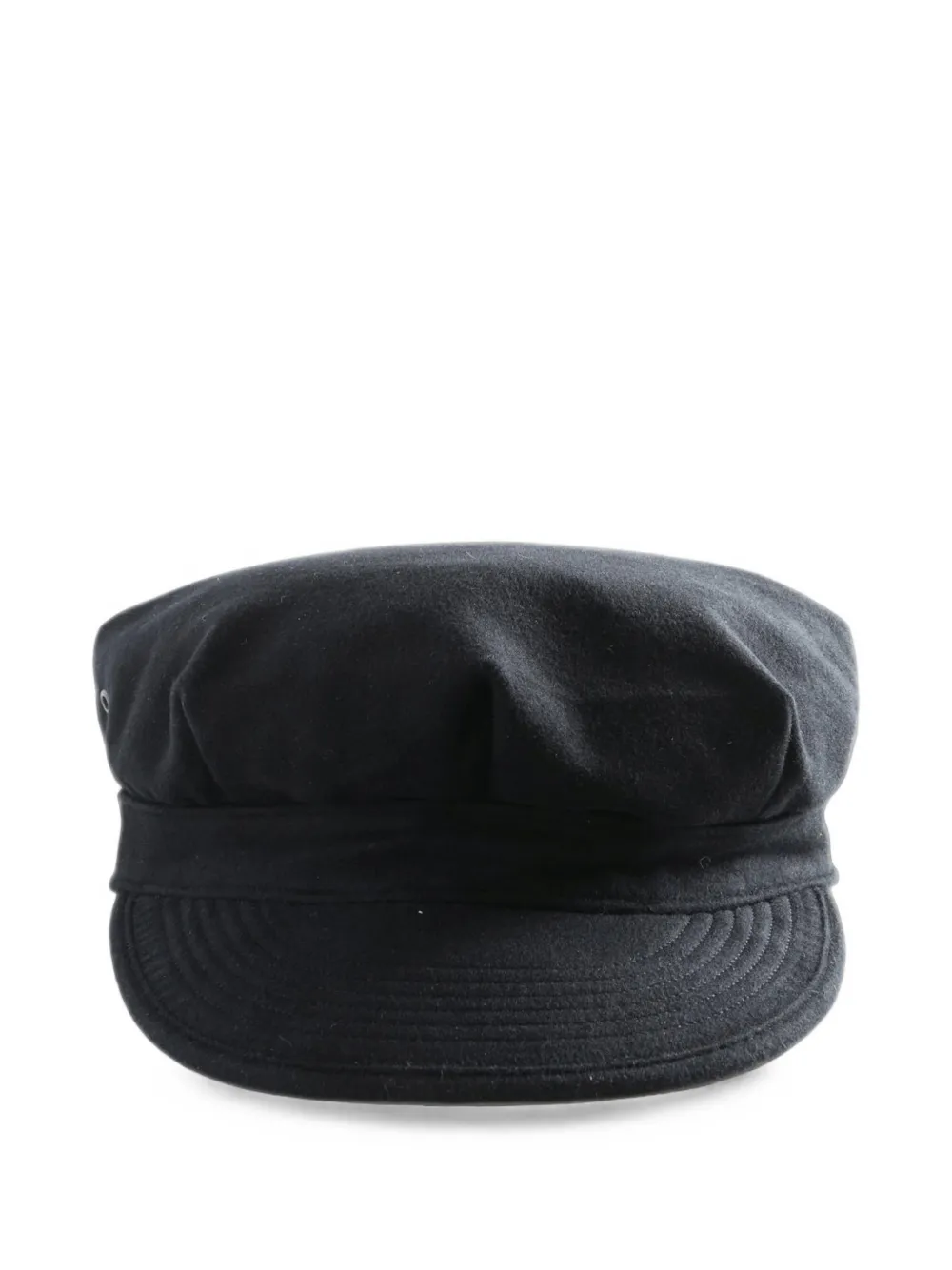 Taiga Takahashi Eyelet-detail Flat Cap In Schwarz