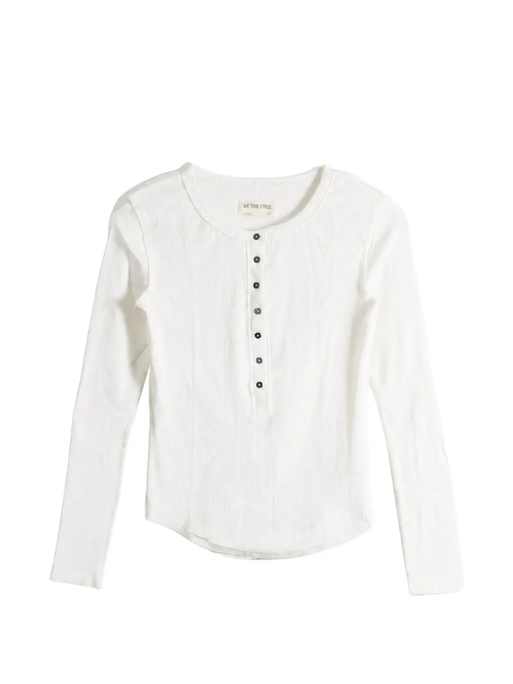 Free People ribbed-knit henley top - Blanc Free People ribbed-knit henley top - Blanc
