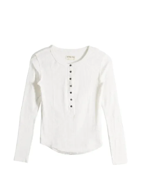 Free People ribbed-knit henley top